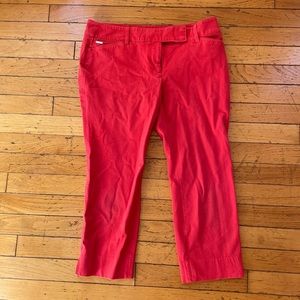 White House black market red cropped trousers